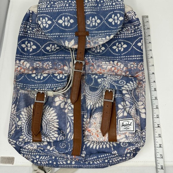 Herschel Supply Company, Backpack, Blue, coral, cream floral print. main image 14